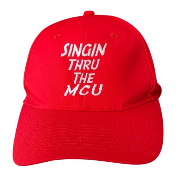 Singin Thru The MCU Marvel Cinematic Universe Comix Red adjustable hat cap - Picture 1 of 10